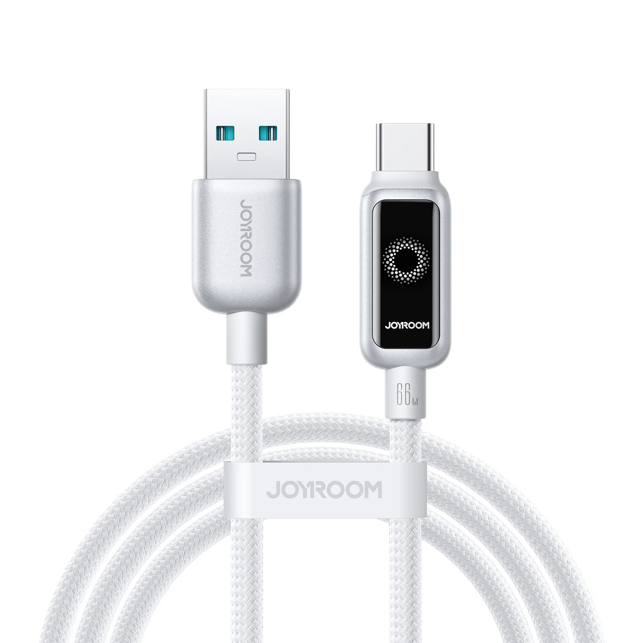 Joyroom USB-A till USB-C snabbladdningskabel 66W, 1,2m - Vit