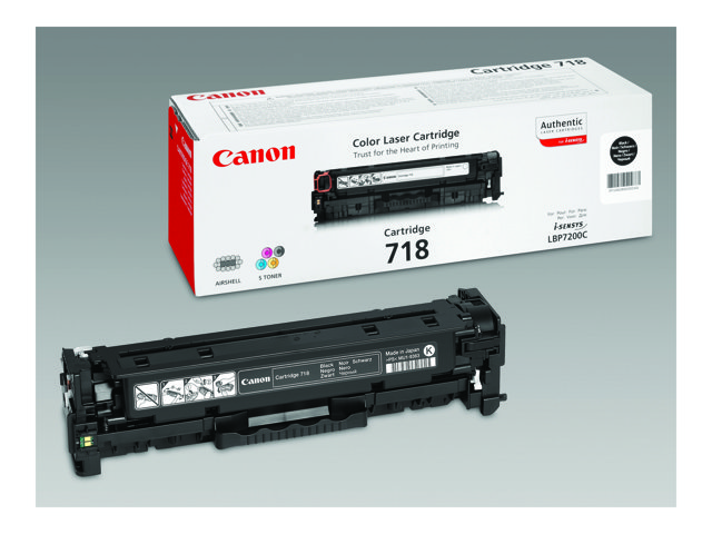 Canon 718BK, 3400 sidor, Svart