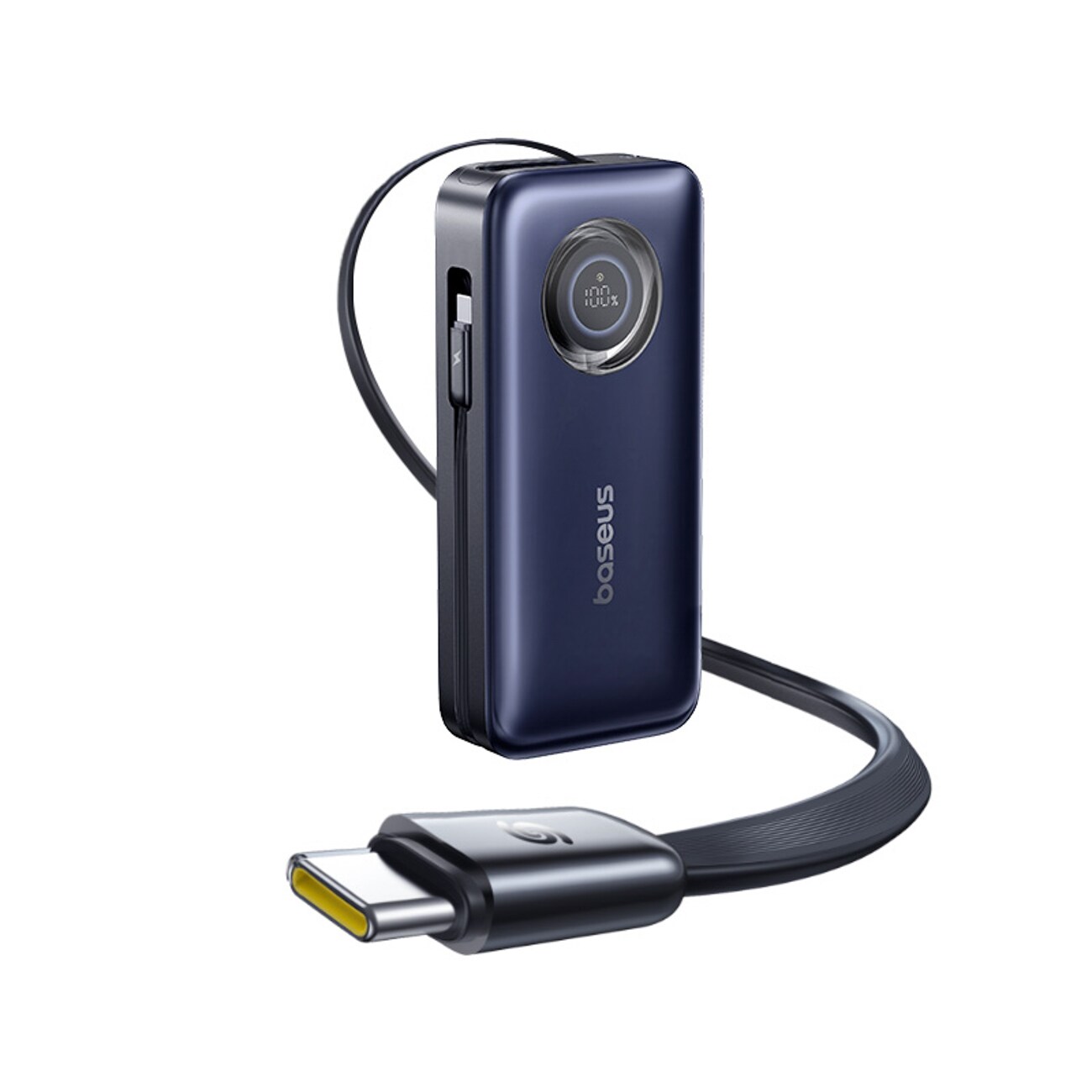 Baseus EnerCore CR11 20 000 mAh 100 W powerbank med utdragbar USB-C-kabel – svart, bild 4