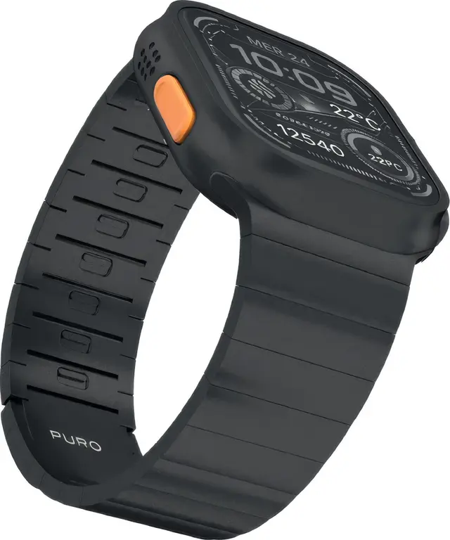 Puro Titan klockarmband för Apple Watch 42mm-49mm (svart)