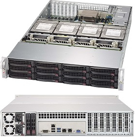 Supermicro CSE-829HE1C4-R1K02LPB, 19" rack 2U, E-ATX, 16x3.5" SAS/SATA. 2x1000W nätagg, bild 2