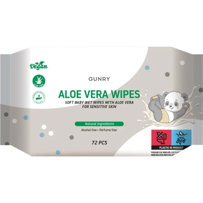 Gunry Baby Wet Wipes Aloe Vera 72 st