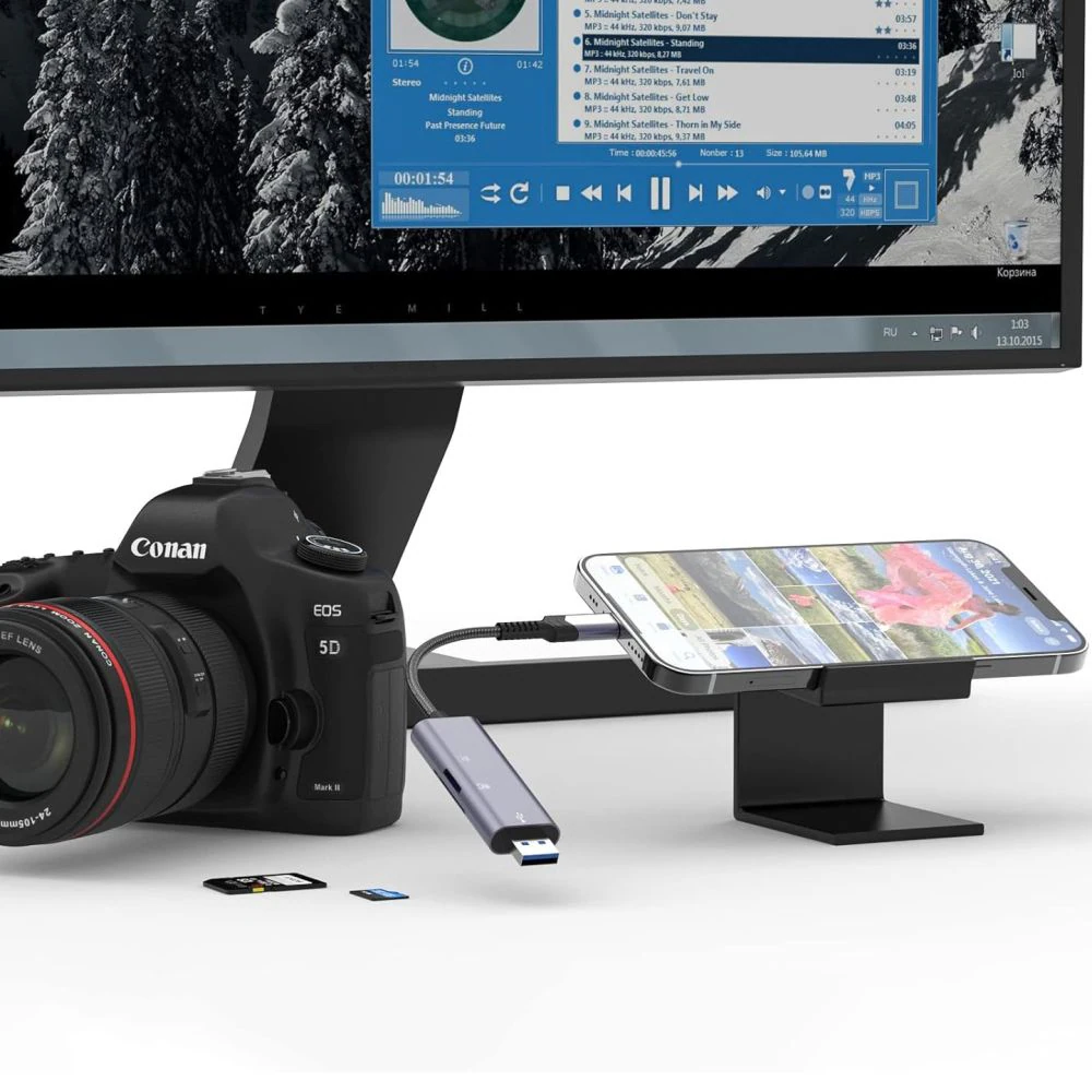 Tech-Protect UltraBoost SD/micro SD Minneskortläsare med Lightning/USB-A-kontakt, bild 4