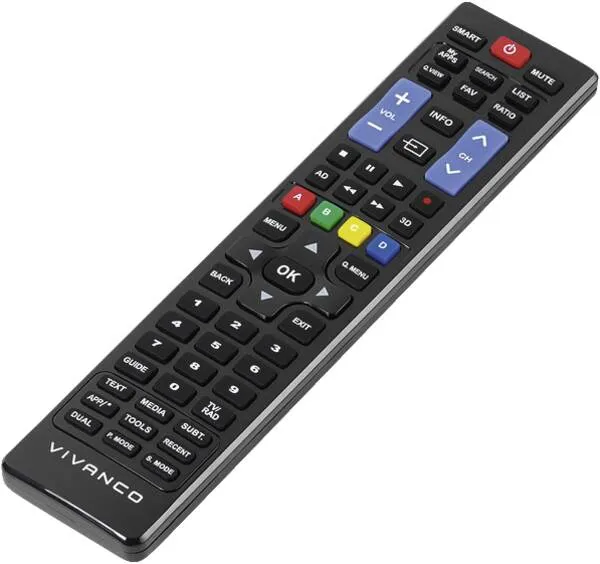 Vivanco VVREMOTESAM, TV, IR trådlös, Tryckknappar, Svart