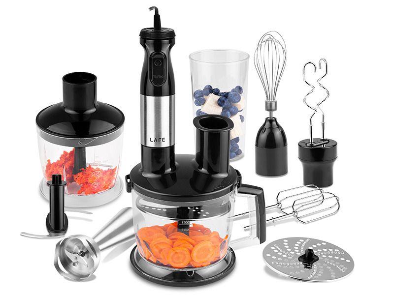 Lafe MultiBlend Pro, Stavmixer, Pulsfunktion, Iskrossning, 1000 W, Svart