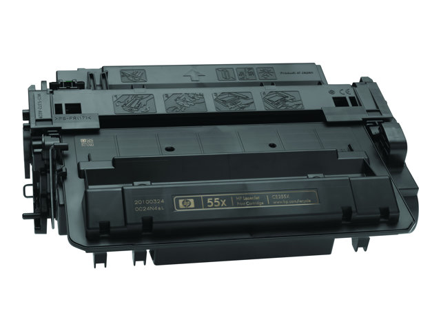 HP 55X - 2-pack - Lång livslängd - svart - original - LaserJet - tonerkassett (CE255XD) - för LaserJet Enterprise MFP M525 LaserJet Enterprise Flow MFP M525 LaserJet Managed MFP M525