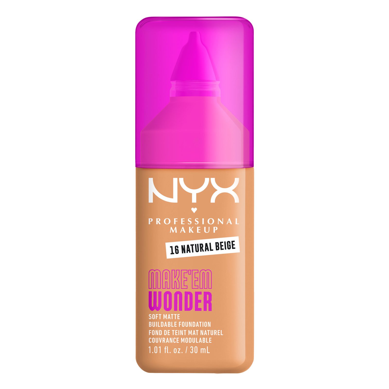 NYX PROFESSIONAL MAKEUP Make Em Wonder Foundation 16 Natural Beige 16 Natural Beige