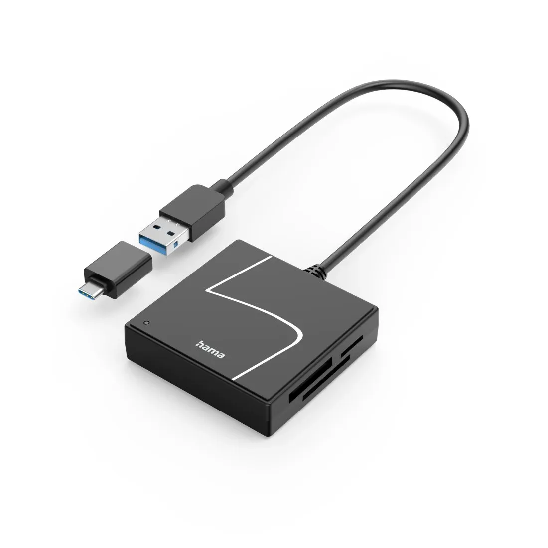 Hama 00200148 kortläsare USB 3.2 Gen 1 USB-C svart