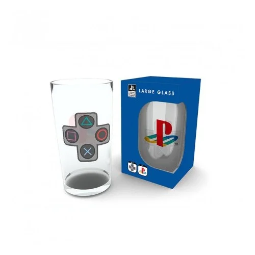 PLAYSTATION - Large Glass - 400ml - Buttons - box