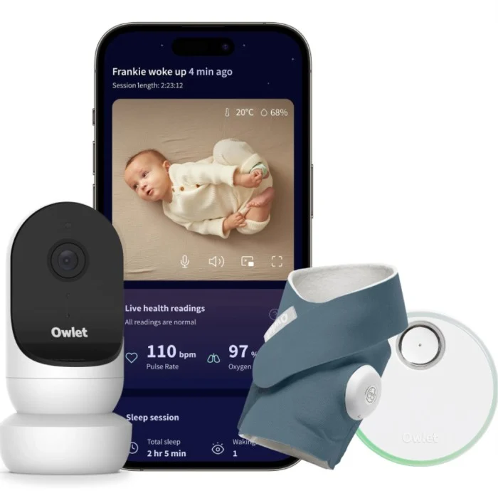 Owlet Dream Sock + Cam2 Bundle, Bedtime Blue