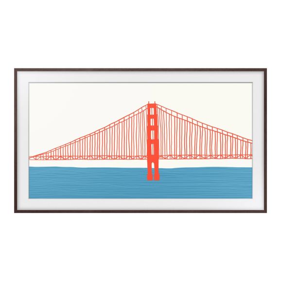 Samsung The Frame 50" ram, brun (2021-2026), bild 2