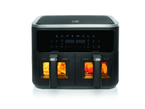 Fritel SnackTastic 8480 DUO, Varmluftsfritös, 9 l, 1,35 kg, 40°C, 200°C, 8 personer, bild 2