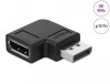 Adapter DisplayPort hane till Displayport hona, vinklad 90° höger, 8K@60Hz
