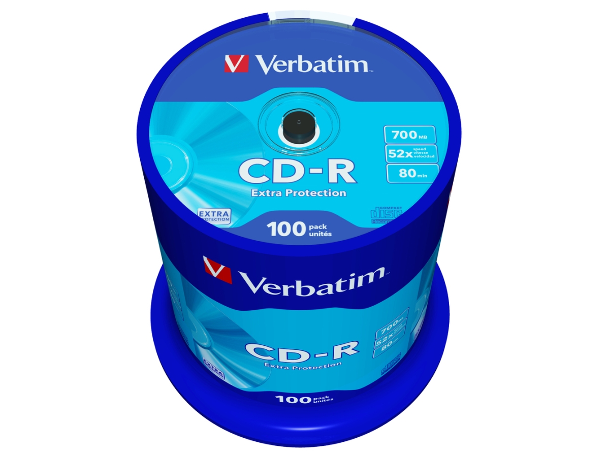 CD-R media Verbatim DataLife 80 min 52X, 100-pack spindel