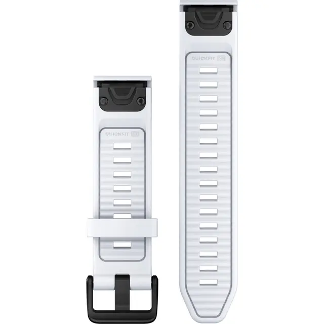 Garmin QuickFit armband 20 mm silikon, vit/svart