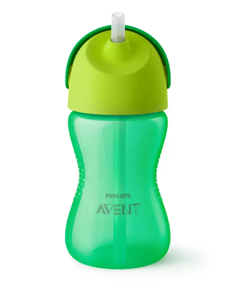 Philips Avent Sugrörsmugg Bendy Grön & Lime 300 ml, bild 2