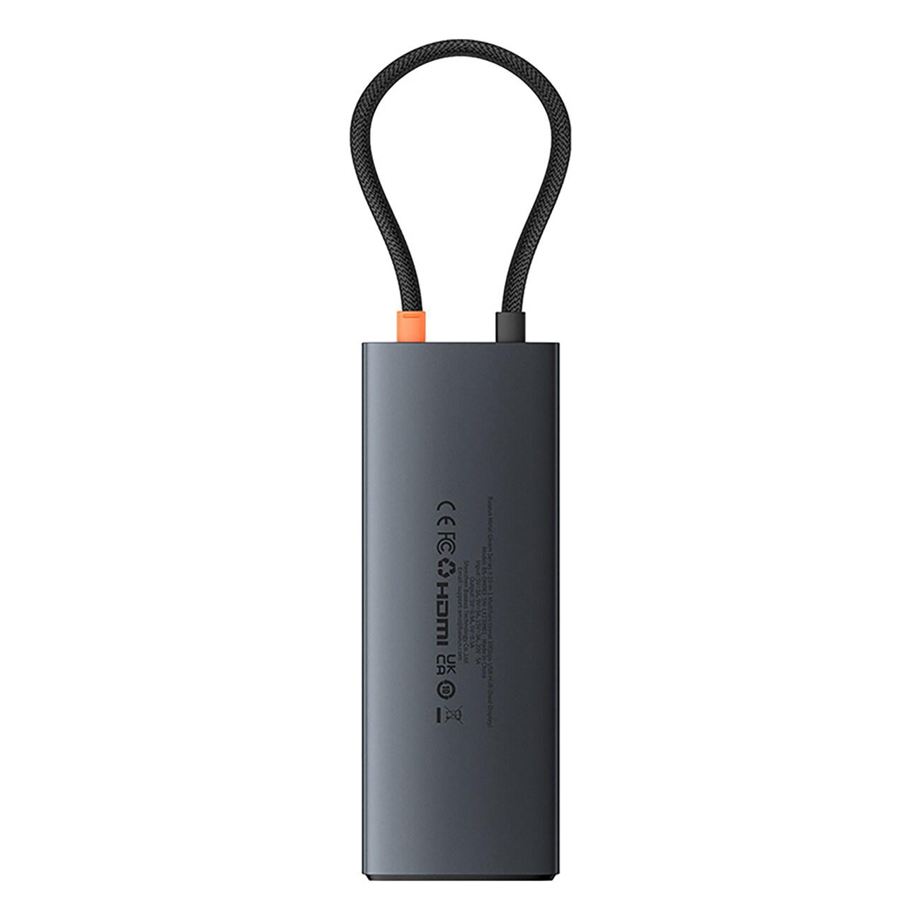 Baseus Metal Gleam II 10-i-1 HDMI, USB-A, USB-C, RJ45, SD/TF-hub – grå, bild 3
