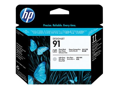 HP 91 - Ljusgrå, foto-svart - skrivhuvud - för DesignJet Z6100, Z6100ps