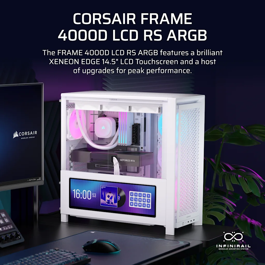 Corsair Frame 4000D LCD RS RGB Vit, bild 3