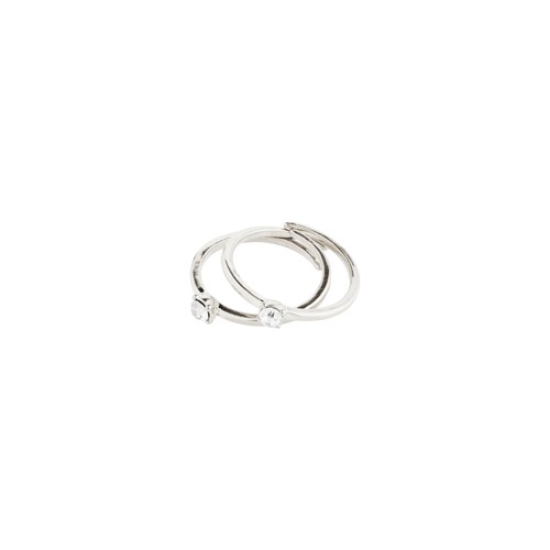 PILGRIM - SKY Rings 2-in-1 Set - Silver Plated - Adjustable Size