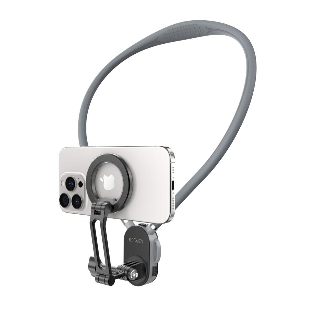 Tech-Protect AC200 magnetisk MagSafe-hållare för mobil, GoPro, DJI – grå, bild 2