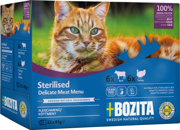 Bozita Indoor & Sterilised Multibox i Gelé 12x85 g