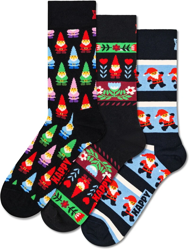 Happy Socks Holiday Gnomes Socks Gift Set 36-40