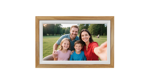 Lippa - Frameo Digital Picture Frame - Wood Look - 15.6", bild 3