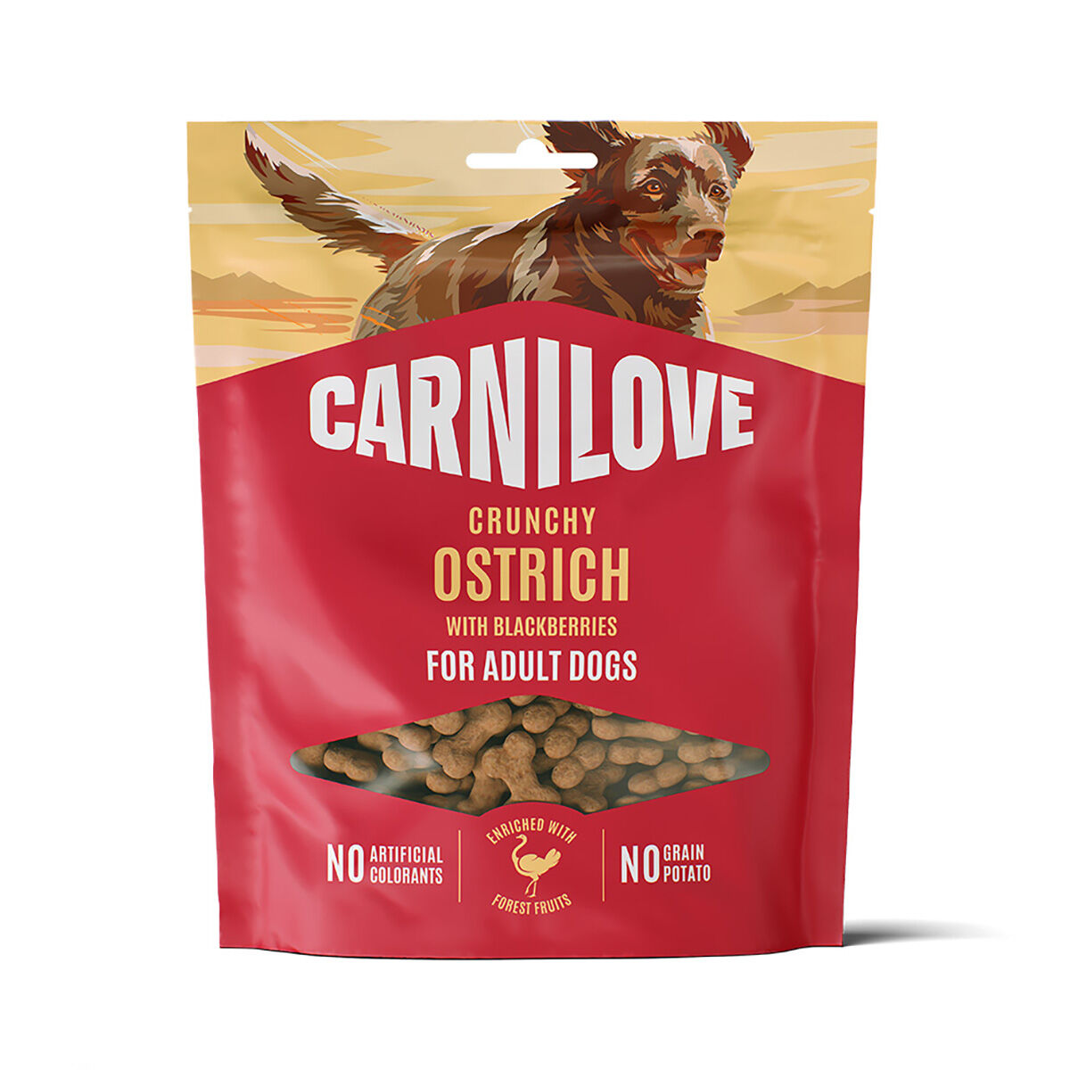 Carnilove Dog Crunchy Snack Ostrich with Blackberries Hundgodis 200 g