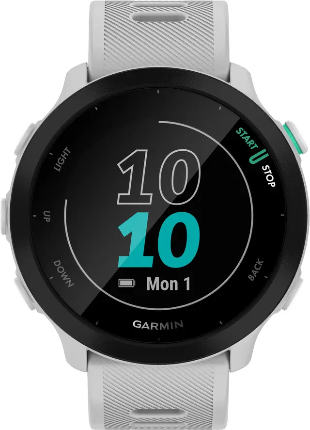 Garmin Forerunner 55 GPS-löparklocka (2026), vit