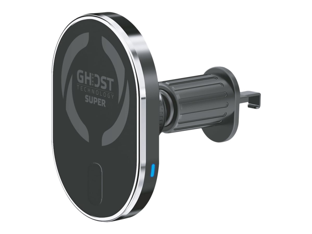 Celly Ghost Super - Magnetisk fordonshållare för mobiltelefon - MagSafe, med trådlös laddning - svart