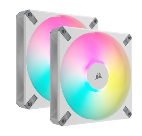 Fläkt 140 mm Corsair AF140 RGB Elite White, PWM, 2-pack - Vit, bild 3