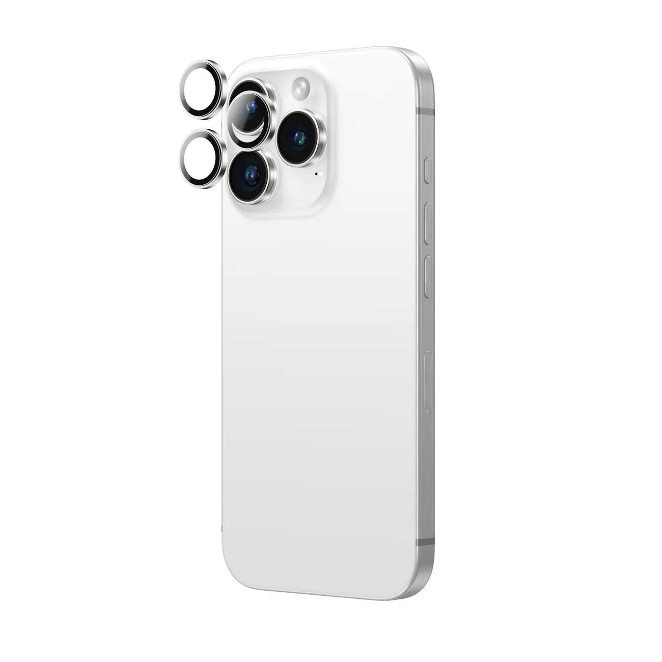 AmazingThing AR aluminium 3 linsglas med kameralinsram för iPhone 16 Pro / 16 Pro Max - Silver, bild 3