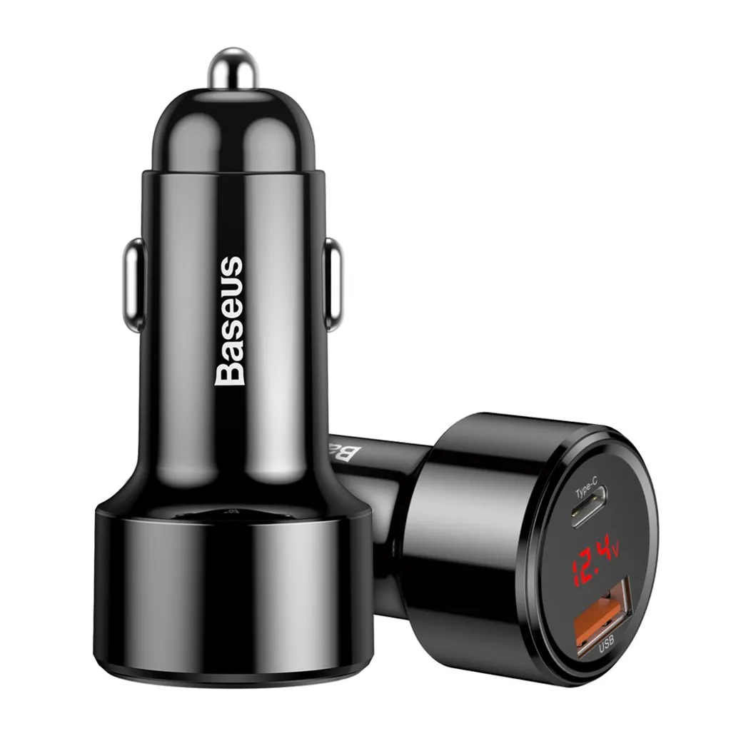 Baseus Magic Series 45W USB-C PD / USB-A QC Billaddare - Svart