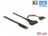 DeLOCK M.2 Key M till U.2 SFF-8639 NVMe-adapter med 50 cm kabel