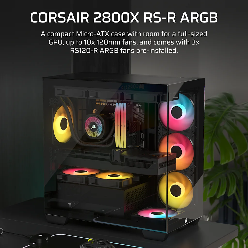 Corsair 2800 RS-R ARGB - Chassi - Miditower - Svart, bild 2