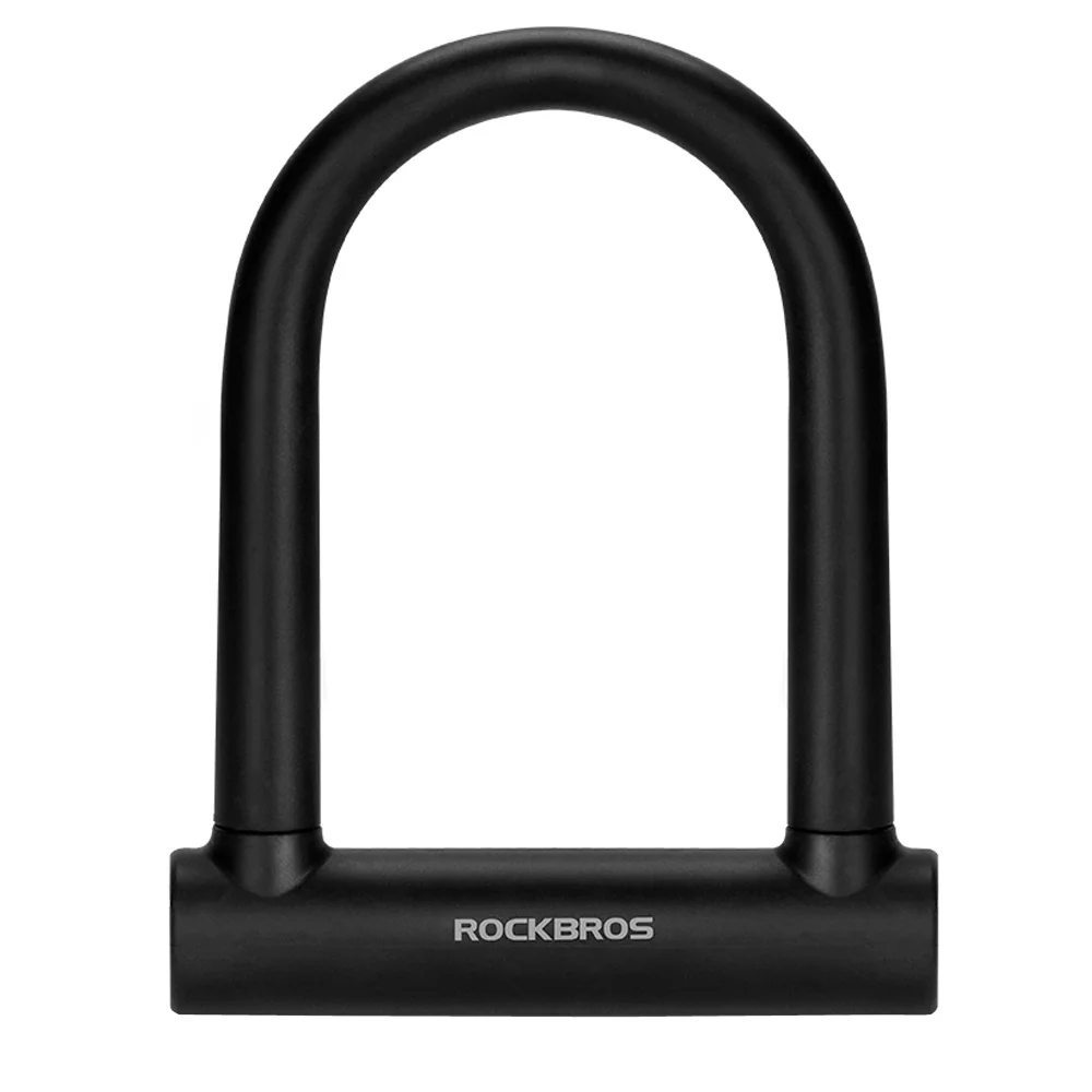 Rockbros bygellås till cykel / U-lock cykellås / säkerhetslås cykel / kraftigt cykellås - Svart