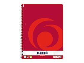 Herlitz 10834117, Röd, A4, 80 ark, 70 g/m ^, Rutat papper