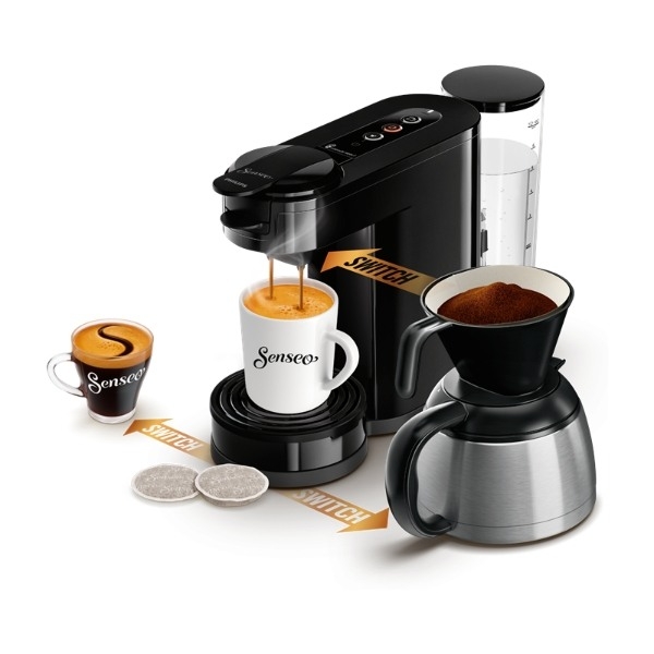 Senseo® switch 3IN1 HD6594/60 kaffebryggare, svart