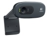 Logitech HD WebCam C270, 720p HD-video, 3-megapixelfoton, RightLight-teknik, RightSound-teknik, mikrofon, USB