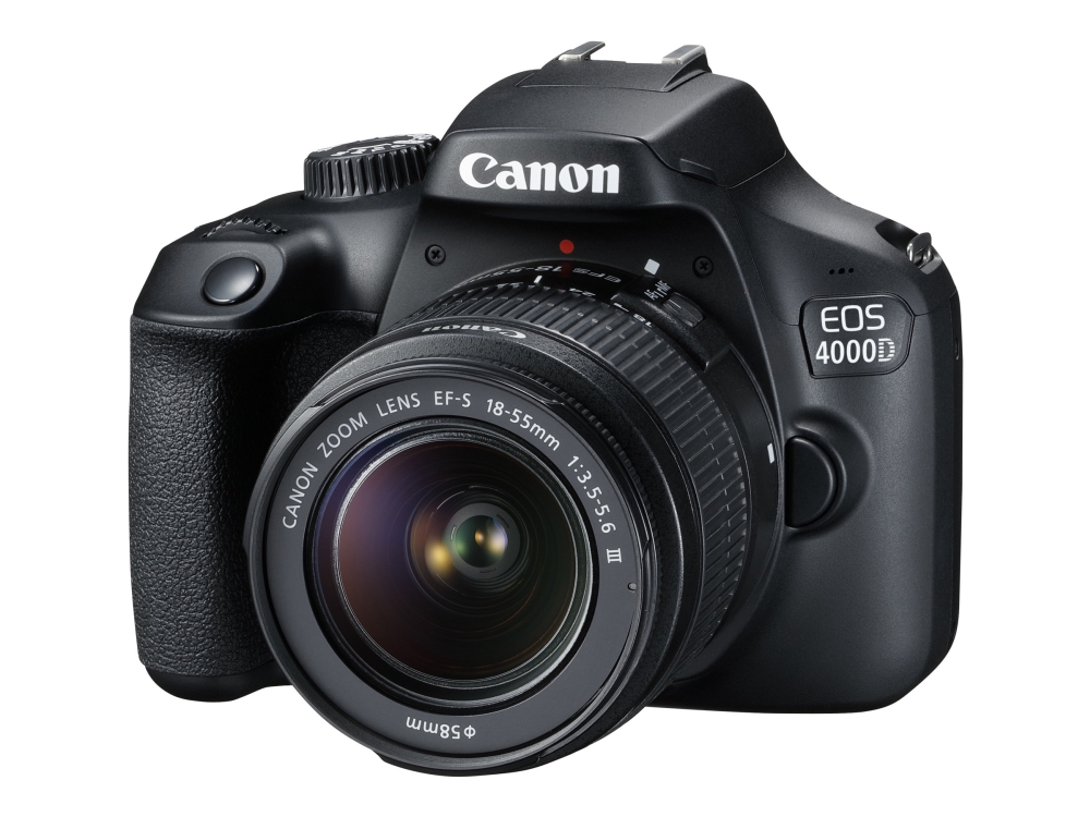 Canon EOS 4000D - Digitalkamera - SLR - 18.0 MP - APS-C - 1080 p / 30 fps - Wi-Fi - svart (Only Body, no lens)