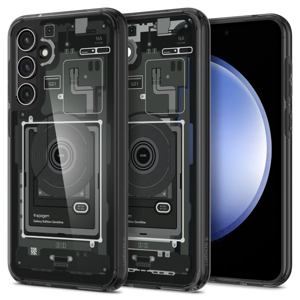 Spigen Ultra Hybrid - Baksidesskydd för mobiltelefon - polykarbonat, termoplastisk polyuretan (TPU) - noll ett - för Samsung Galaxy S23 FE