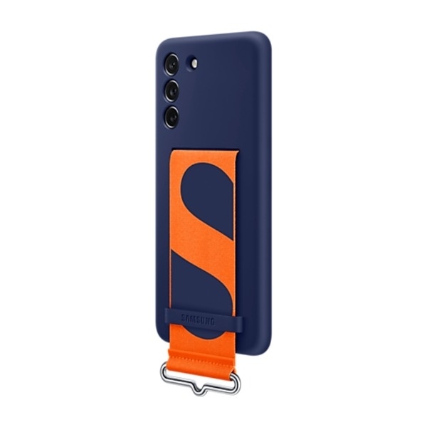 Samsung Silicone Cover With Strap S21 FE 5G - navy, bild 3