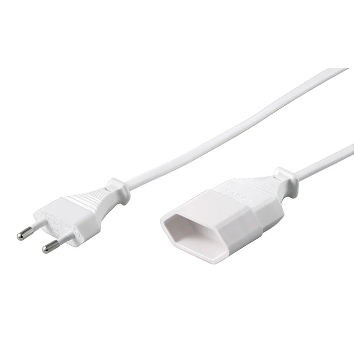 Luxorparts Förlängningskabel Ojordad 5 m (EU) Vit