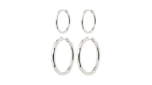 PILGRIM - EVE Hoop Earrings 2-in-1 Set - Silver Plated - 20 mm / 30 mm, bild 3