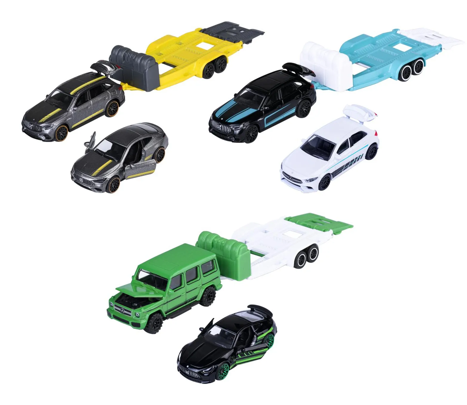 Majorette Mercedes-AMG Deluxe Trailer, Fordonsset, 3 År, Metall, Multifärg